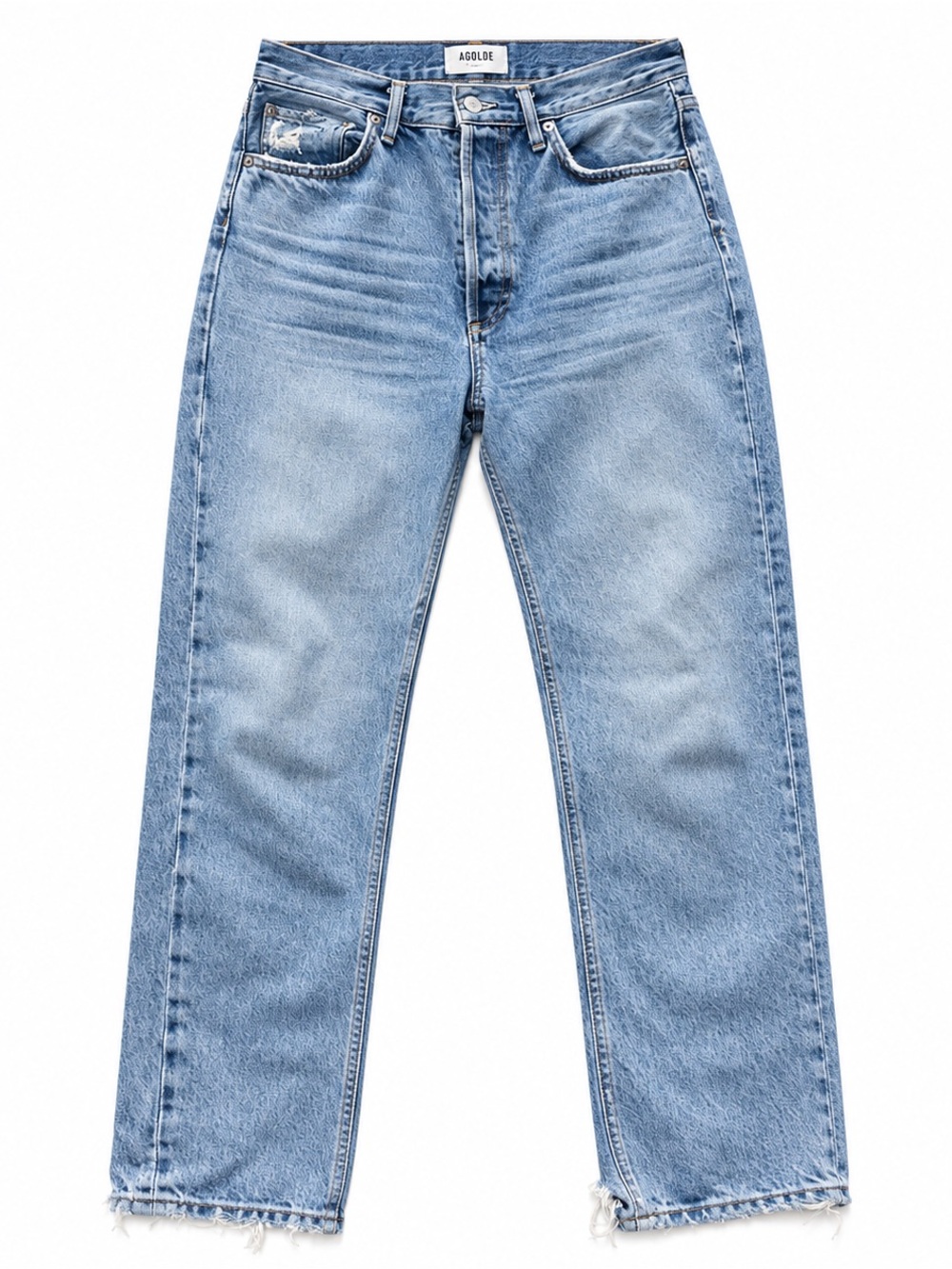 Aritzia Agold Light Blue Straight-Leg Jeans 100% Cotton